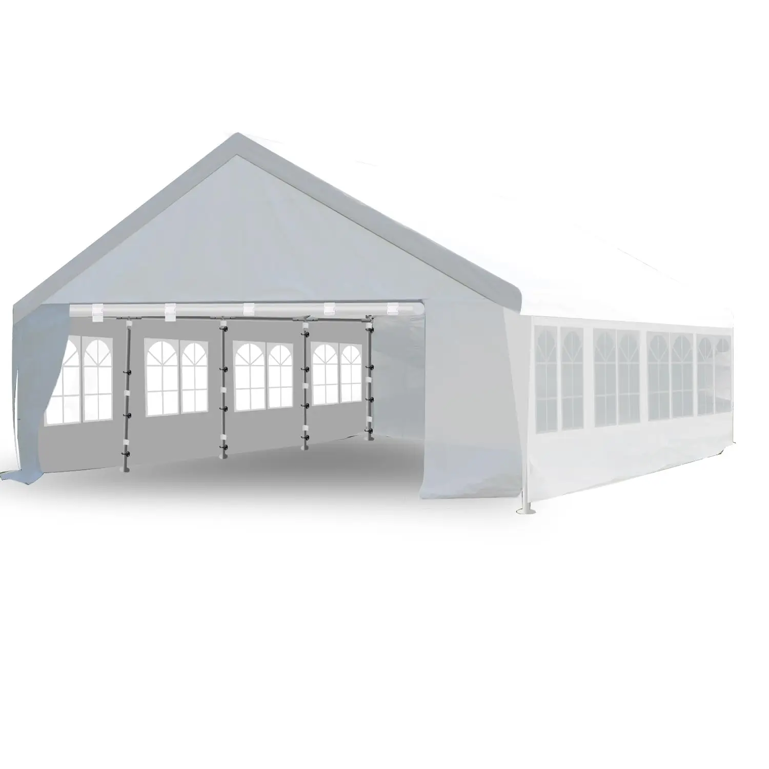 20x26 Heavy Duty Carport Shelter Roll-up Windows Removable Sidewalls Doors All-season Tarp Car Truck Party White Custom
20x26 Heavy Duty Carport Shelter Roll-up Windows Removable Sidewalls Doors All-season Tarp Car Truck Party White Custom