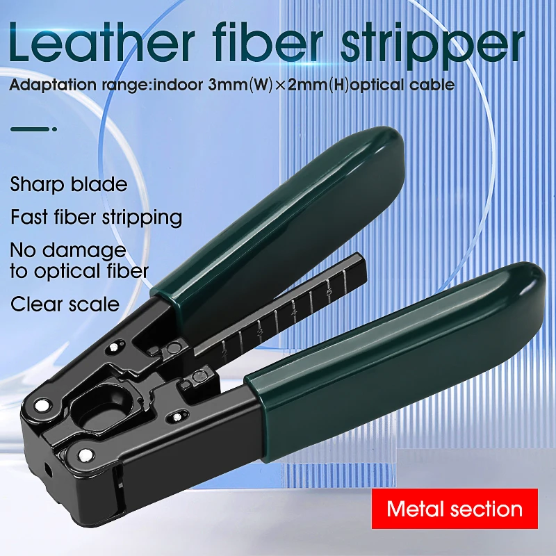 Optical Fiber Stripper Leather Fiber Optic Cable Striping Plier 3.0mm * 2.0mm Wire Stripper FTTH Tool
Optical Fiber Stripper Leather Fiber Optic Cable Striping Plier 3.0mm * 2.0mm Wire Stripper FTTH Tool