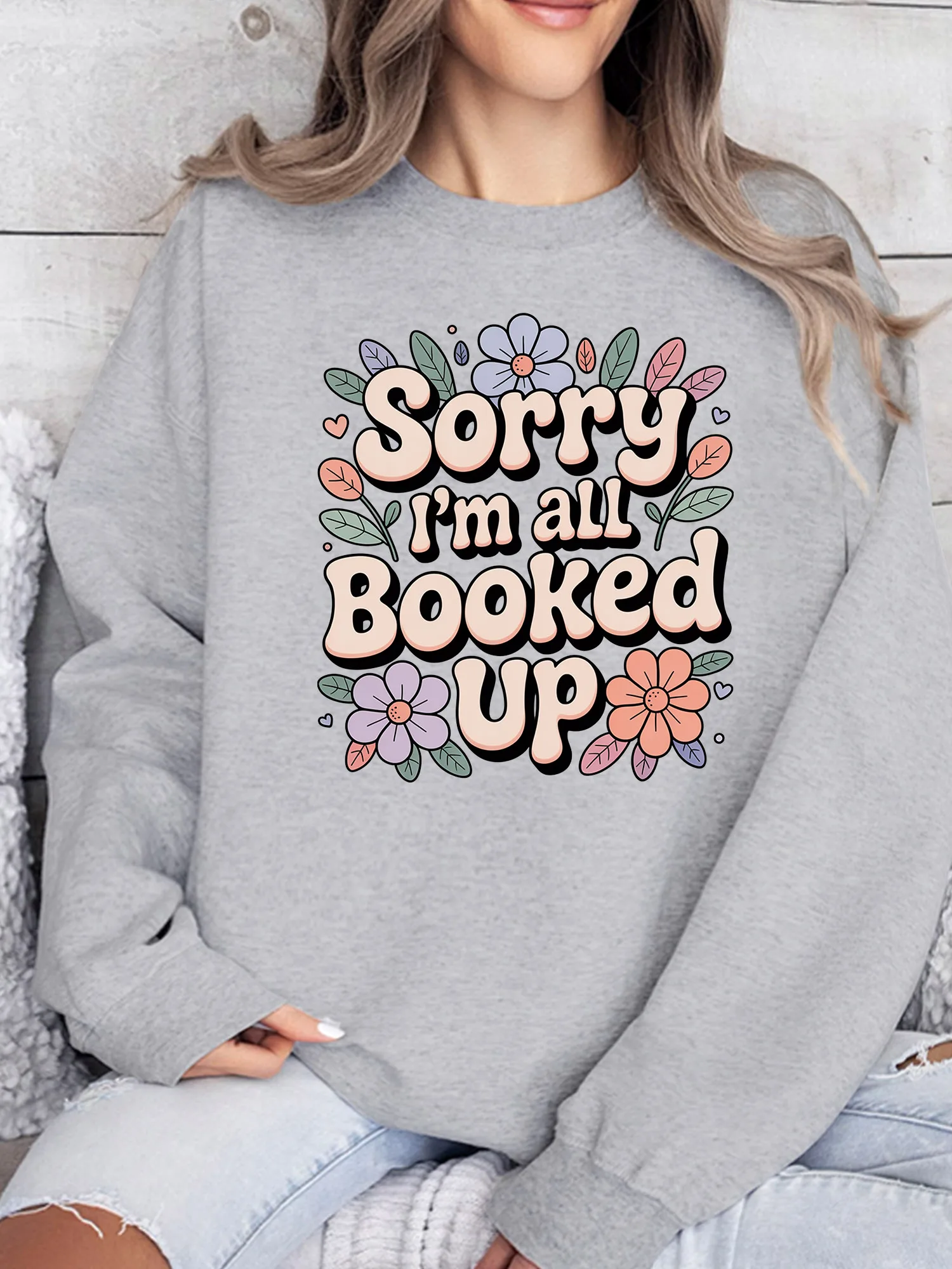 Женская толстовка I'M Booked up с круглым вырезом, повседневный пуловер с длинными рукавами, свободный крой, модная уличная одежда
Женская толстовка I'M Booked up с круглым вырезом, повседневный пуловер с длинными рукавами, свободный крой, модная уличная одежда