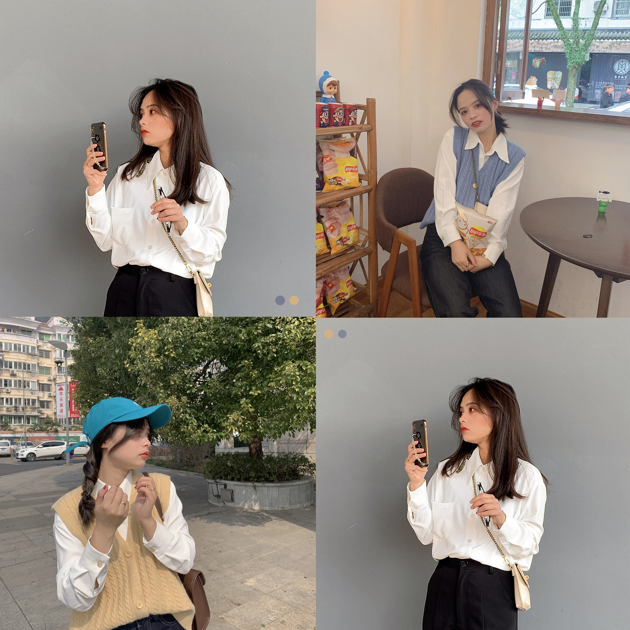 Anti-Wrinkle Long Sve irt Small Point Collar Commute Sle Women's Premium Faion Straight Cut Pure Color irt
Anti-Wrinkle Long Sve irt Small Point Collar Commute Sle Women's Premium Faion Straight Cut Pure Color irt