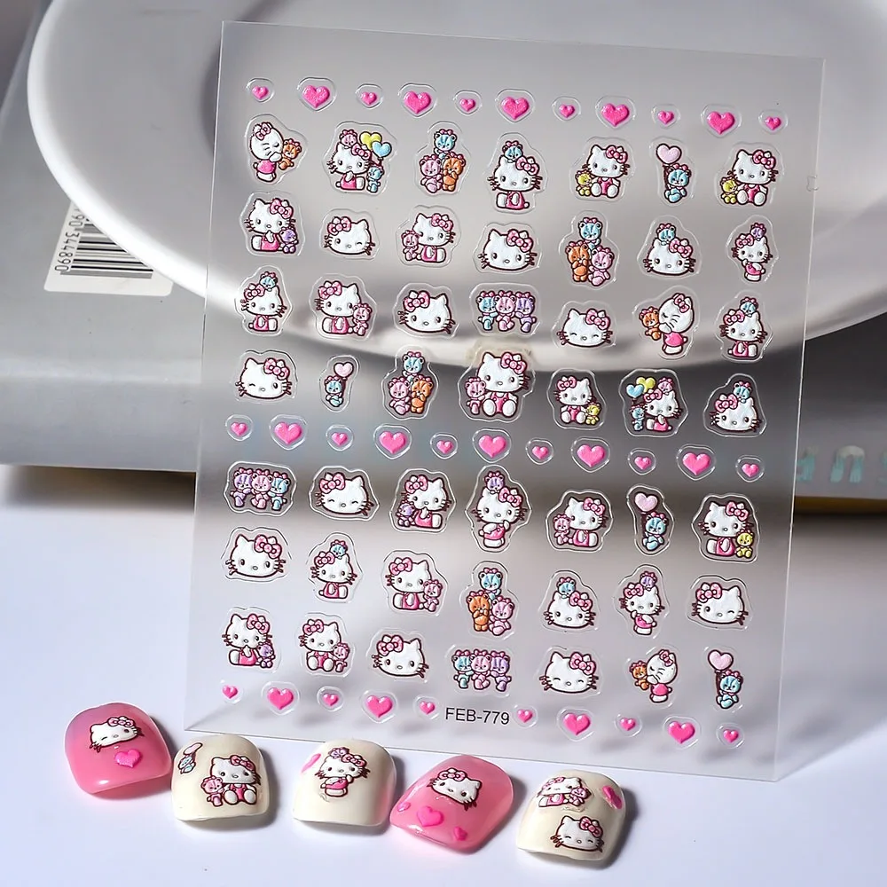 1PCS Cartoon 5D Hello Kitty Nail Stickers Sanrio Anime Decoration Cinnamoroll Melody Nail Art Stickers Nail Accessories
1PCS Cartoon 5D Hello Kitty Nail Stickers Sanrio Anime Decoration Cinnamoroll Melody Nail Art Stickers Nail Accessories
