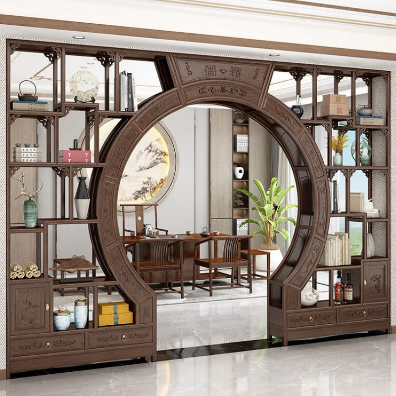 New Chinese Moon Cave Door Solid Wood Living Room Partition Bogu Duobao Pavilion Round Arch
New Chinese Moon Cave Door Solid Wood Living Room Partition Bogu Duobao Pavilion Round Arch