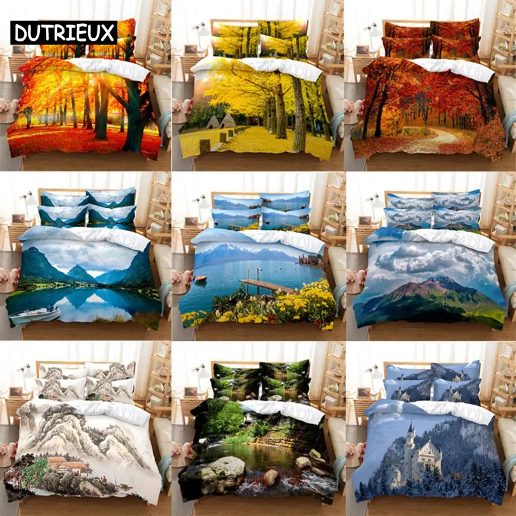 3D HD Scenic Quilt Cover Duvet Pillow Case bed Set Linen Woods Scene Forest King Queen Twin Single Double 3PCS 2PCS Home Textile
3D HD Scenic Quilt Cover Duvet Pillow Case bed Set Linen Woods Scene Forest King Queen Twin Single Double 3PCS 2PCS Home Textile
