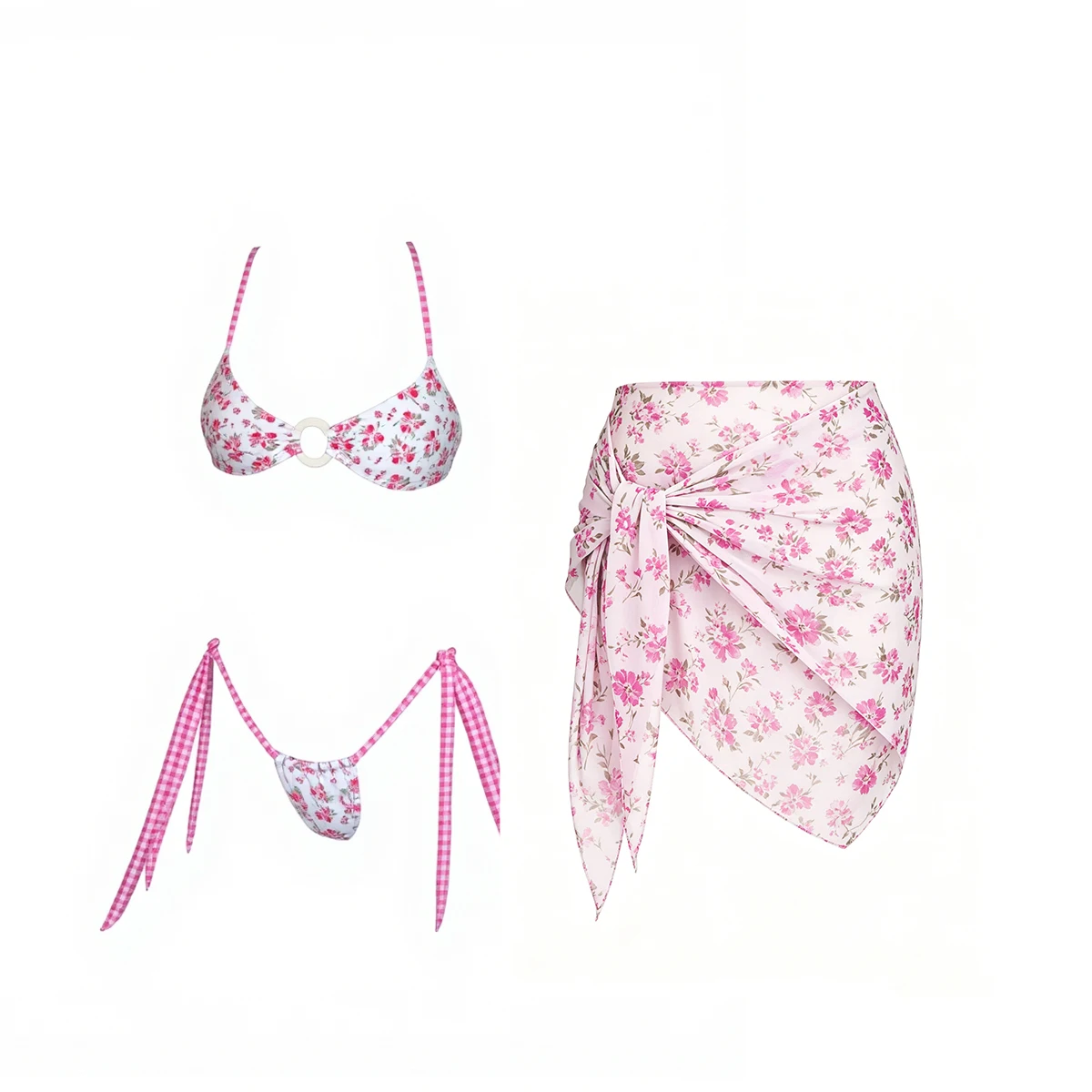 3 Pieces Women Swimsuit Swimwear Floral 2026 Sexy Female Bandage Bikini Set Beachwear Sarong Bathing Suit Swimming Suit Biquini
3 Pieces Women Swimsuit Swimwear Floral 2026 Sexy Female Bandage Bikini Set Beachwear Sarong Bathing Suit Swimming Suit Biquini