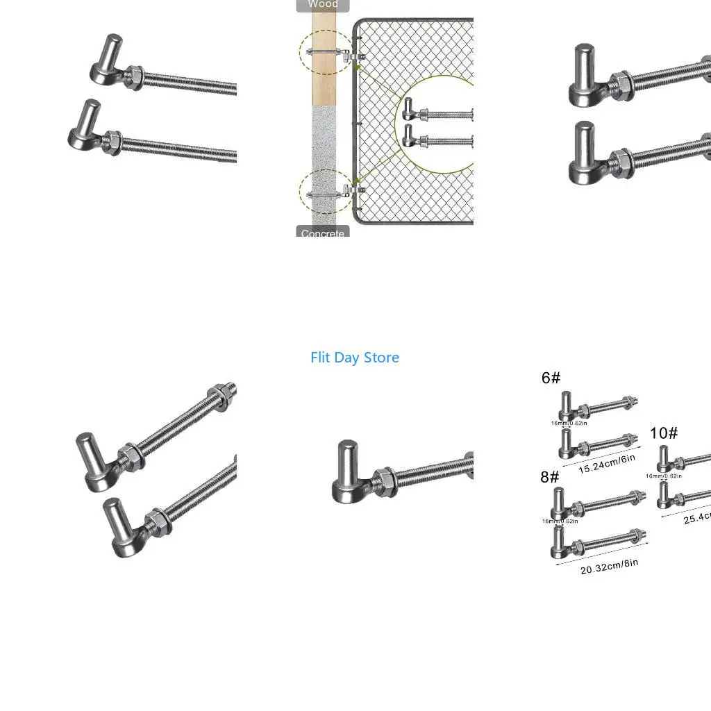 F92C Steel J Bolt Hinges Rustproof Bolt Gate Hinges Pair for Outdoor & Indoor gate
F92C Steel J Bolt Hinges Rustproof Bolt Gate Hinges Pair for Outdoor & Indoor gate