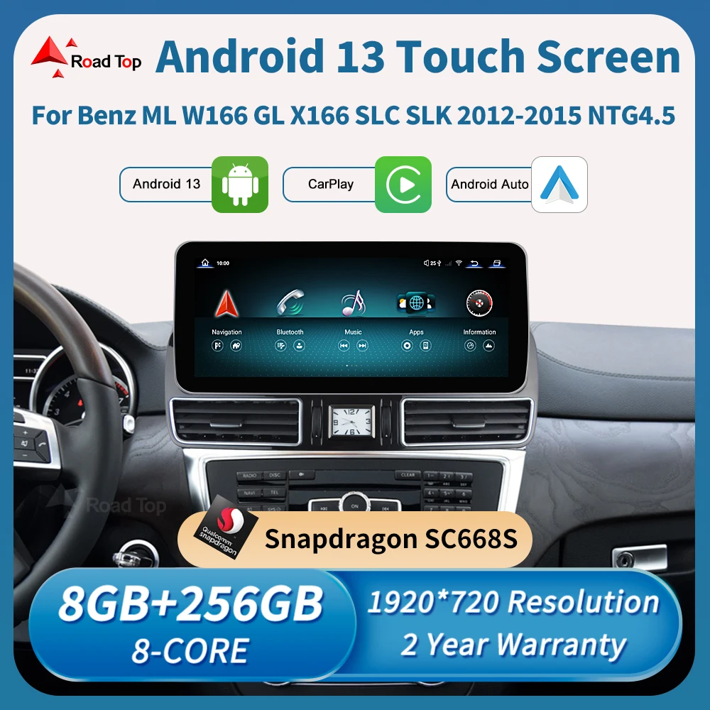 Android 13 Car Radio Multimedia Player For Mercedes Benz ML W166 GL X166 SLC SLK 2012-2015 WiFi GPS Navi Carplay Touch Screen
Android 13 Car Radio Multimedia Player For Mercedes Benz ML W166 GL X166 SLC SLK 2012-2015 WiFi GPS Navi Carplay Touch Screen