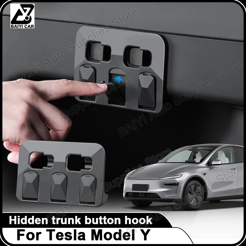 Для заднего багажника Tesla MODEL Y, скрытая установка, складной крючок на кнопке, можно носить 15 кг, оригинальные аксессуары для модификации автомобиля
Для заднего багажника Tesla MODEL Y, скрытая установка, складной крючок на кнопке, можно носить 15 кг, оригинальные аксессуары для модификации автомобиля