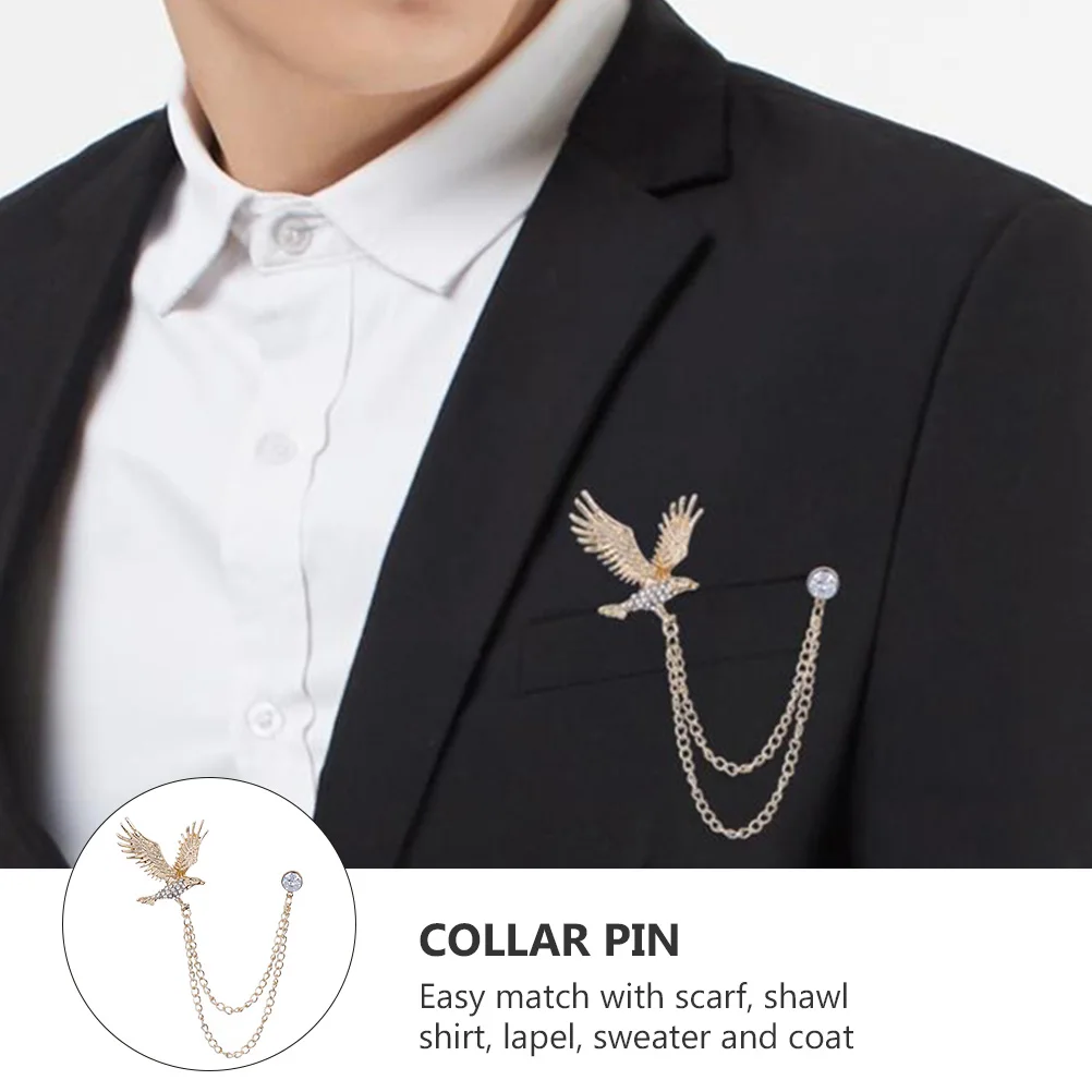 2pcs Eagle Tassel Brooch Pins for Men Clothes Collar Shirt Lapel Sweater Coat Fashion Accessory Reusable Lightweight
2pcs Eagle Tassel Brooch Pins for Men Clothes Collar Shirt Lapel Sweater Coat Fashion Accessory Reusable Lightweight