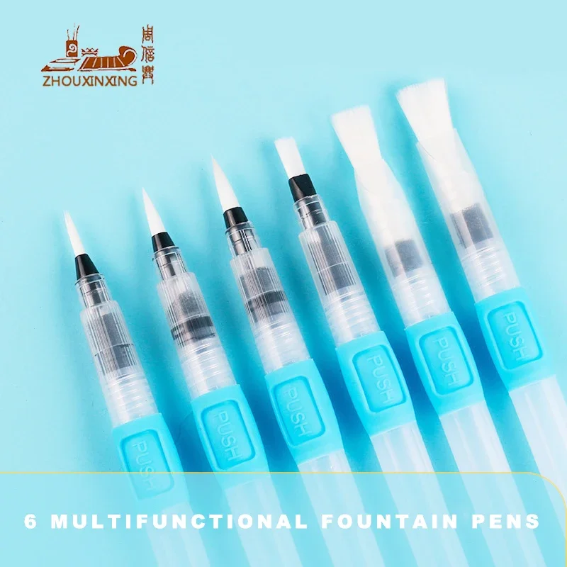 6 multifunctional fountain pens Irrigation Brush Water Storage Pen Water Soluble Color Pencil Painting calligraphy art supplies
6 multifunctional fountain pens Irrigation Brush Water Storage Pen Water Soluble Color Pencil Painting calligraphy art supplies