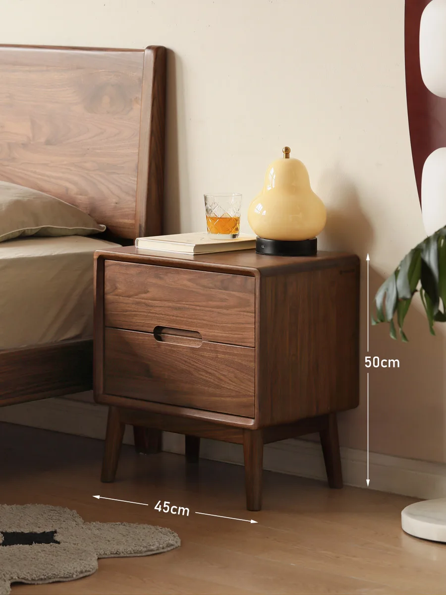 Genji wood language solid wood bedside table bedroom storage cabinet black walnut bedside table modern simple
Genji wood language solid wood bedside table bedroom storage cabinet black walnut bedside table modern simple