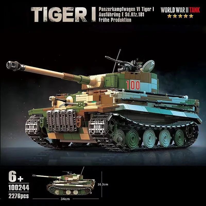 World War Germany Tiger I Tank Sd.Kfz.181 Military Vehicle Model Building Block WW2 Army Figures Bricks Toys For Boys Gifts
World War Germany Tiger I Tank Sd.Kfz.181 Military Vehicle Model Building Block WW2 Army Figures Bricks Toys For Boys Gifts