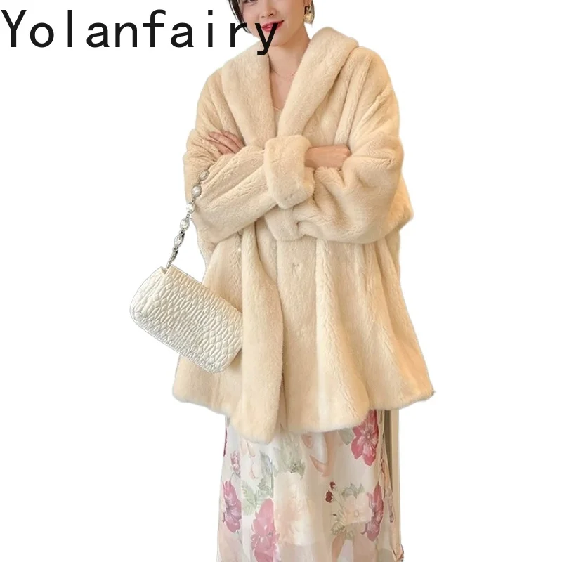YOLANFAIRY Real Fur Coat Mink Jacket Women Vintage Rolled Sleeve Mid-length Whole Mink Fur Coats Shawl Collar Luxury Outerwear
YOLANFAIRY Real Fur Coat Mink Jacket Women Vintage Rolled Sleeve Mid-length Whole Mink Fur Coats Shawl Collar Luxury Outerwear