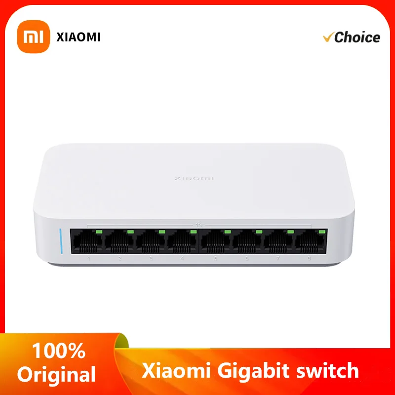 Origina Xiaomi Gigabit Ethernet Switch Network Switch 8 Ports 10/100/1000Mbps Ethernet High Performance Internet Splitter 16Gbps
Origina Xiaomi Gigabit Ethernet Switch Network Switch 8 Ports 10/100/1000Mbps Ethernet High Performance Internet Splitter 16Gbps