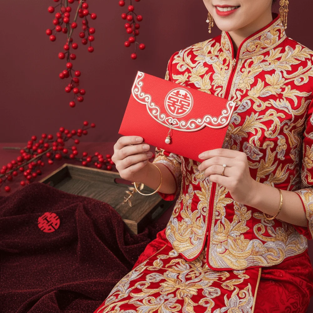 Chinese Style Wedding Red Envelope Bronzing Hongbao Wedding Changing Fee Bag Dragon Phoenix Design Traditional Money Red Pocket
Chinese Style Wedding Red Envelope Bronzing Hongbao Wedding Changing Fee Bag Dragon Phoenix Design Traditional Money Red Pocket