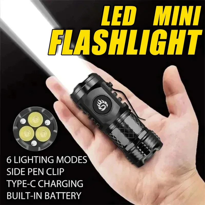 Mini LED Flashlight USB Rechargeable 18350 Ultra Bright Tactical Flashlight Waterproof Outdoor Emergency Lighting Spotlight
Mini LED Flashlight USB Rechargeable 18350 Ultra Bright Tactical Flashlight Waterproof Outdoor Emergency Lighting Spotlight