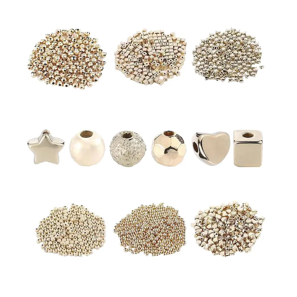 1300Pcs DIY Spacer Beads Golden Decorative Loose Beads Jewelry Making Bracelet Necklace Accessories Jewelry Making Accessories
1300Pcs DIY Spacer Beads Golden Decorative Loose Beads Jewelry Making Bracelet Necklace Accessories Jewelry Making Accessories