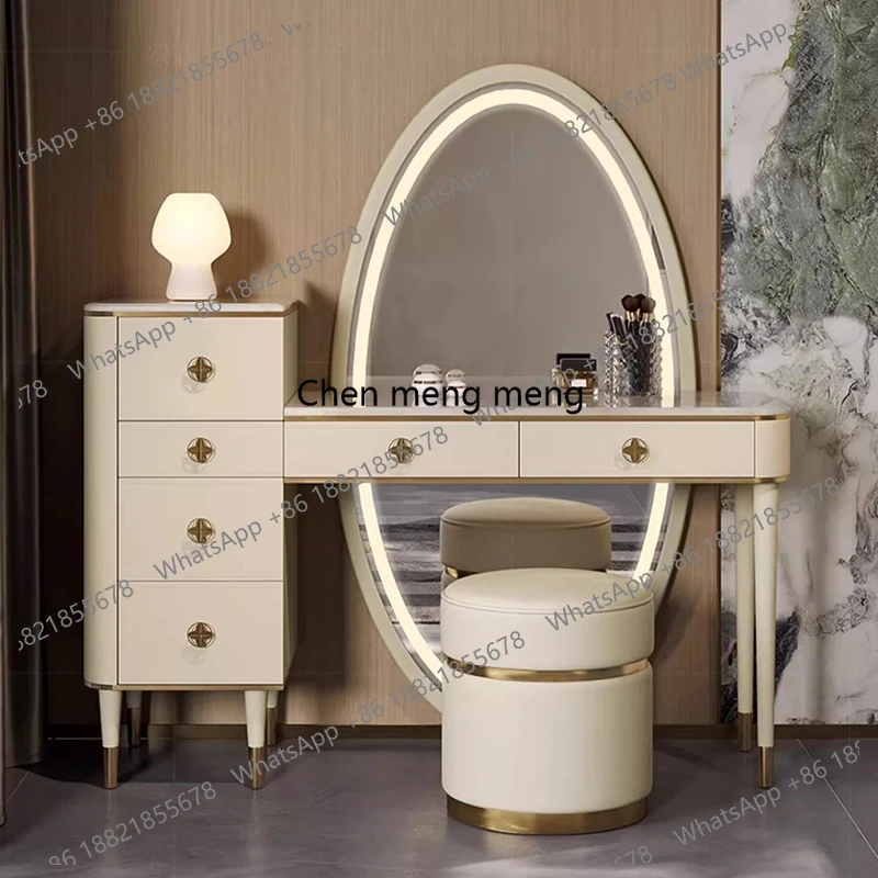 Luxury Modern Vanity Table Mirror Chair Makeup Bedroom Dressing Table Storage Girl Wood Cheap Penteadeira Postmodern Furniture
Luxury Modern Vanity Table Mirror Chair Makeup Bedroom Dressing Table Storage Girl Wood Cheap Penteadeira Postmodern Furniture