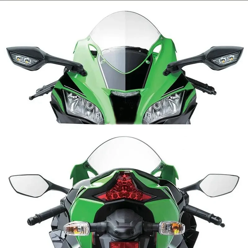 Motorcycle Rearview Mirrors With LED Turn Signals Lights For Kawasaki Ninja ZX-10R ZX10R ZX 10R 2011-2015 Parts
Motorcycle Rearview Mirrors With LED Turn Signals Lights For Kawasaki Ninja ZX-10R ZX10R ZX 10R 2011-2015 Parts