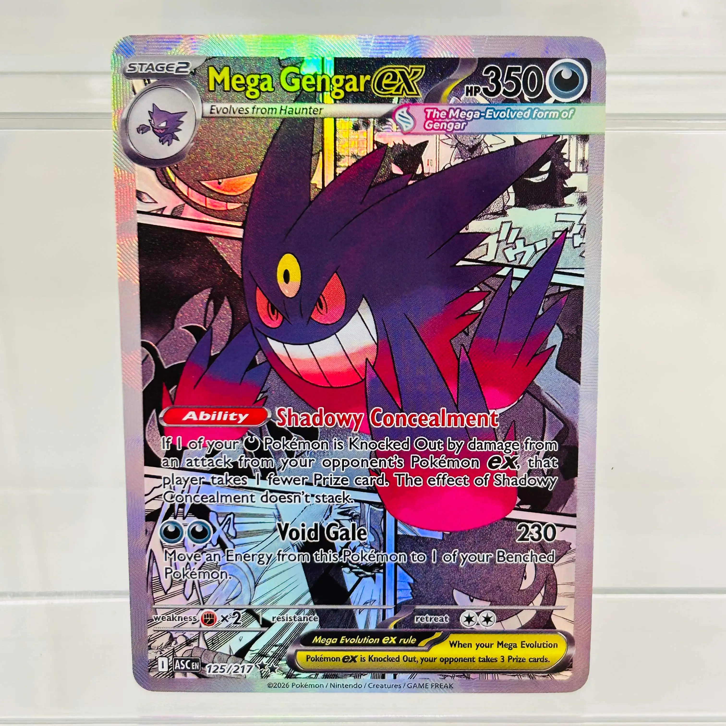 Pokemon English Mega Gengar ex 125/217 DIY Holographic Foil Card, Perfect Condition Premium Anime Collection Card
Pokemon English Mega Gengar ex 125/217 DIY Holographic Foil Card, Perfect Condition Premium Anime Collection Card