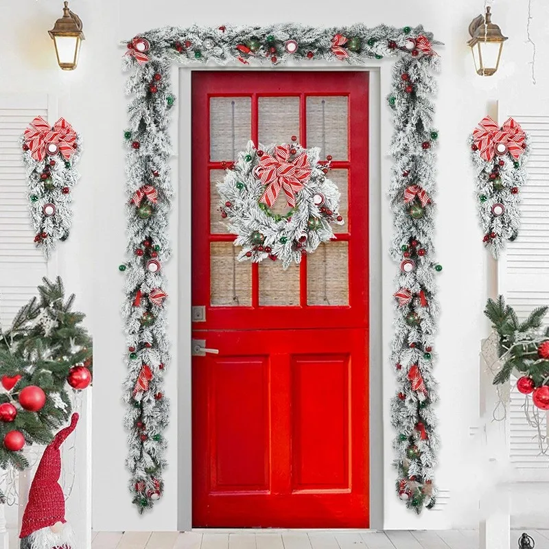 Рождественская елка Рождественский венок для входной двери Набор венок из ротанга с красным бантом Витрина Домашний декор Рождественское украшение
Рождественская елка Рождественский венок для входной двери Набор венок из ротанга с красным бантом Витрина Домашний декор Рождественское украшение