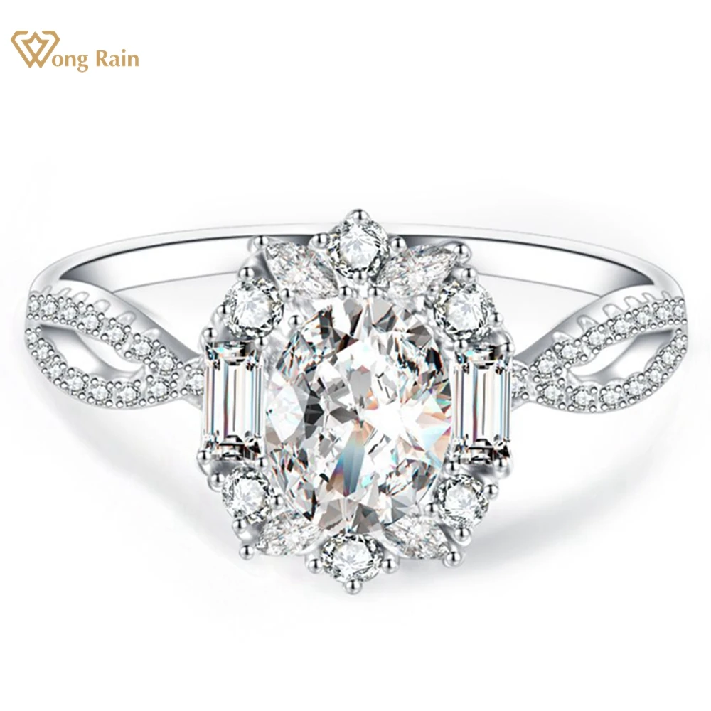 Wong Rain 100% 925 Sterling Silver 3EX VVS1 D Color Oval Cut 1.5 CT Real Moissanite Diamonds Gems Engagement Rings Fine Jewelry
Wong Rain 100% 925 Sterling Silver 3EX VVS1 D Color Oval Cut 1.5 CT Real Moissanite Diamonds Gems Engagement Rings Fine Jewelry