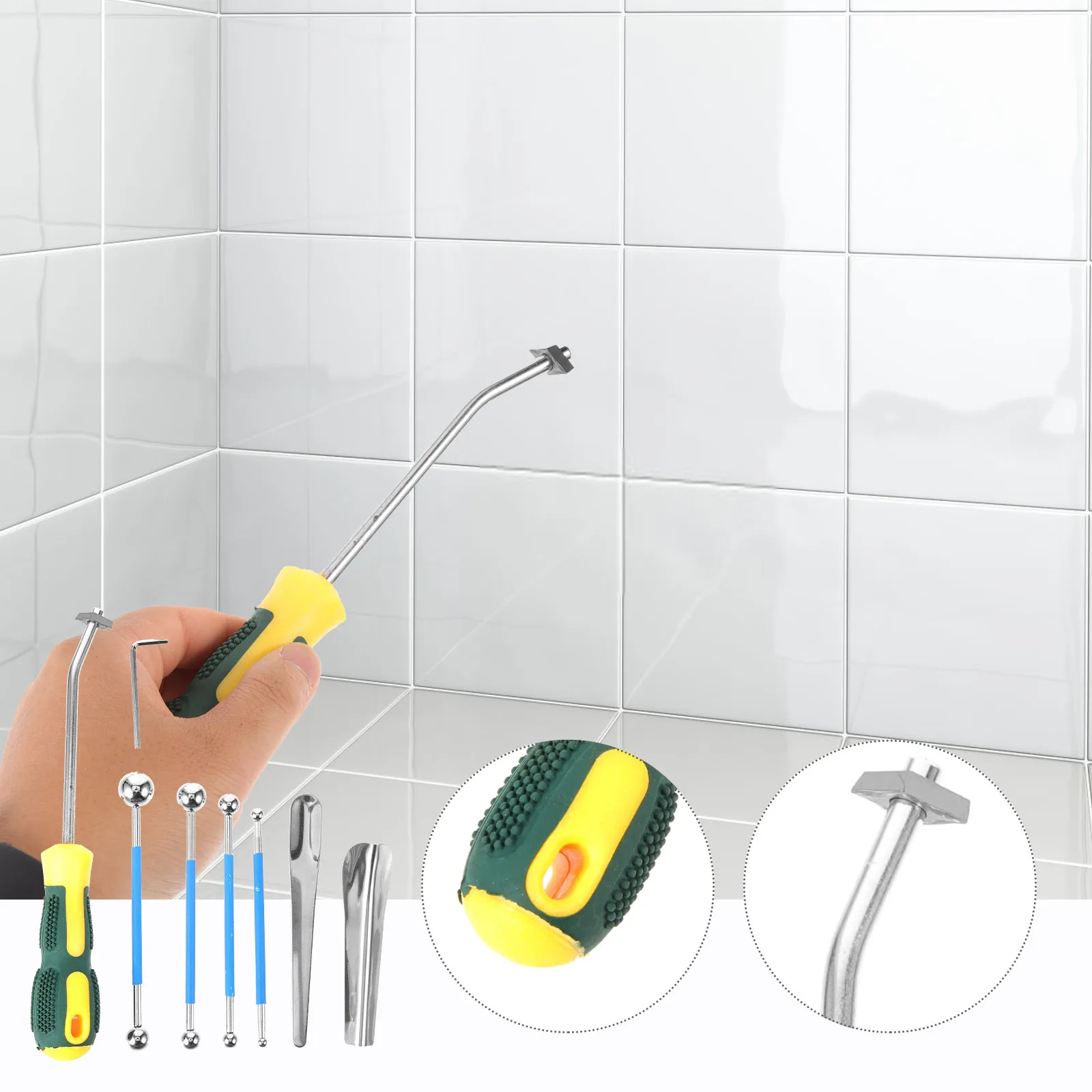 9Pcs Caulk Finishing Tool Set Steel Caulking Tools for Tile Grout Joint Pressing Finisher Kit Silicon Tool Caulking Finisher Kit
9Pcs Caulk Finishing Tool Set Steel Caulking Tools for Tile Grout Joint Pressing Finisher Kit Silicon Tool Caulking Finisher Kit