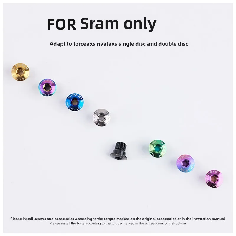 5pcs S-PARTS Road bike chainring nut titanium screw for SRAM AXS FORCE chainwheel lock nut
5pcs S-PARTS Road bike chainring nut titanium screw for SRAM AXS FORCE chainwheel lock nut