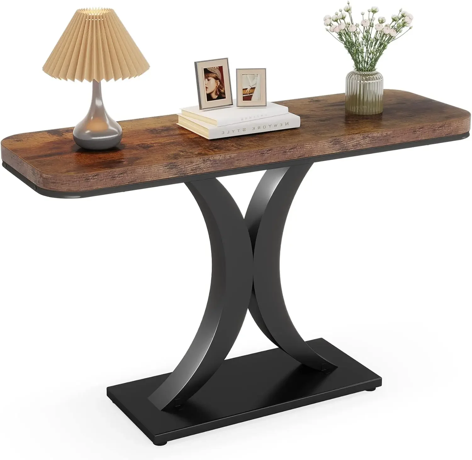 Industrial Entryway Console Table, Compact Foyer Hallway Accent Table for Small Space
Industrial Entryway Console Table, Compact Foyer Hallway Accent Table for Small Space