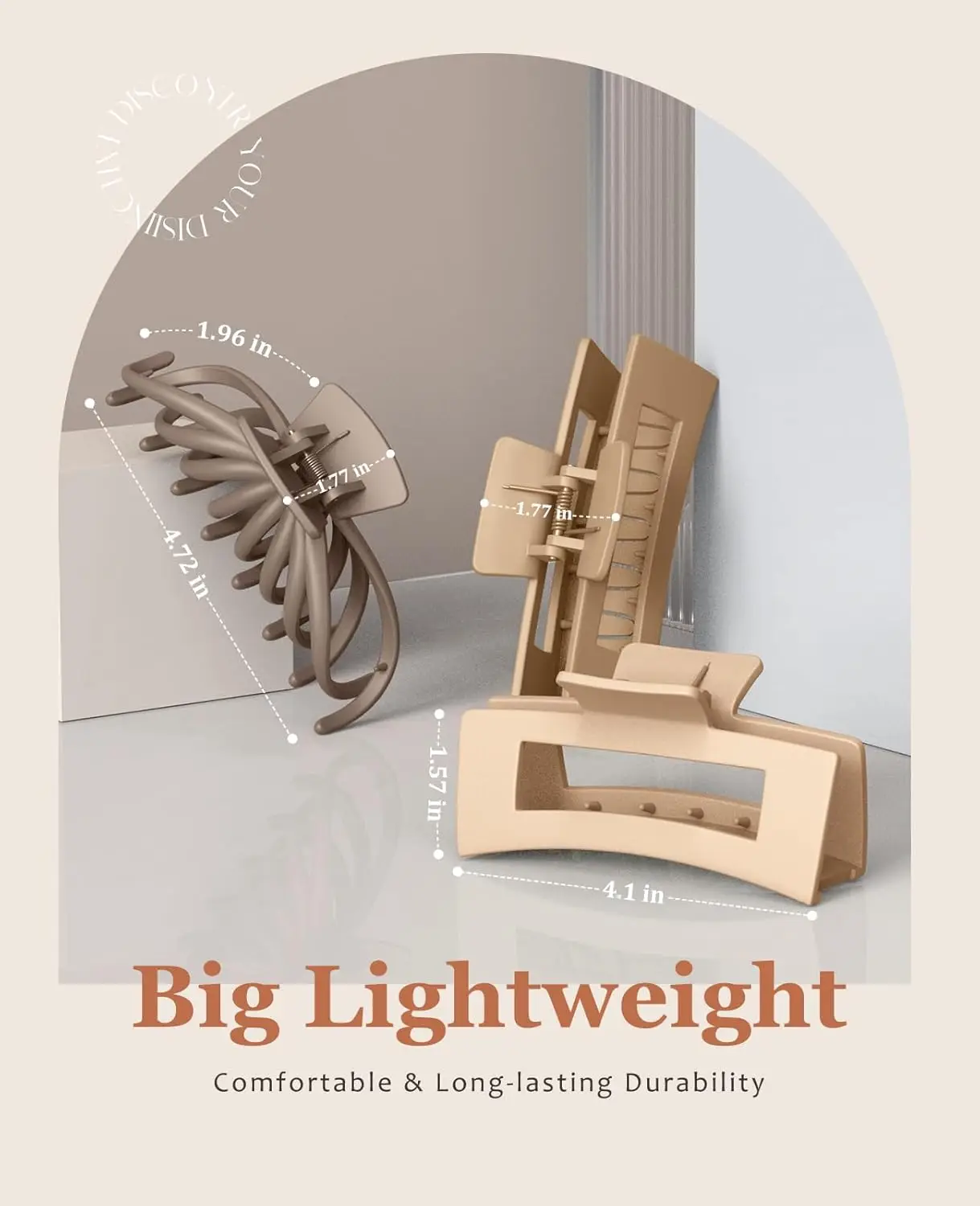 Большие матовые квадратные нескользящие заколки для волос 4,75 дюйма, большие аксессуары для волос сильной фиксации для длинных волос для женщин и девочек
Большие матовые квадратные нескользящие заколки для волос 4,75 дюйма, большие аксессуары для волос сильной фиксации для длинных волос для женщин и девочек