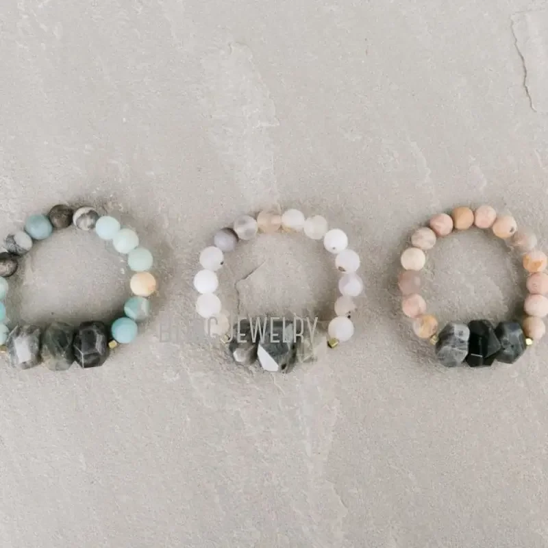 10pcs Matte Amazonite Bead Labradorite Nugget Sunstone Stacks Natural Stone Bracelet Women Boho Jewelry Accesorios
10pcs Matte Amazonite Bead Labradorite Nugget Sunstone Stacks Natural Stone Bracelet Women Boho Jewelry Accesorios