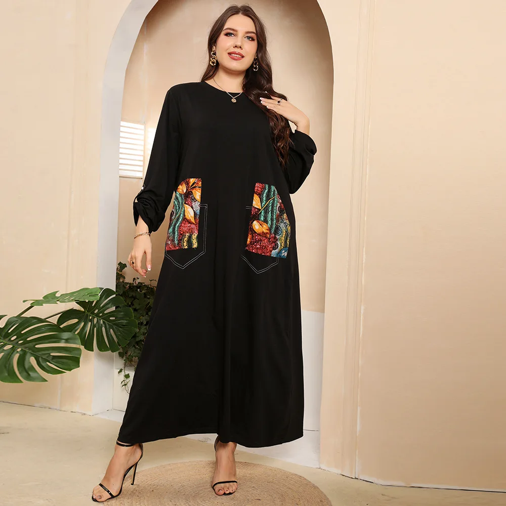 2022 Women Dress New Solid Color Printing Loose And Comfortable Big Swing Dress Muslim Wear
2022 Women Dress New Solid Color Printing Loose And Comfortable Big Swing Dress Muslim Wear