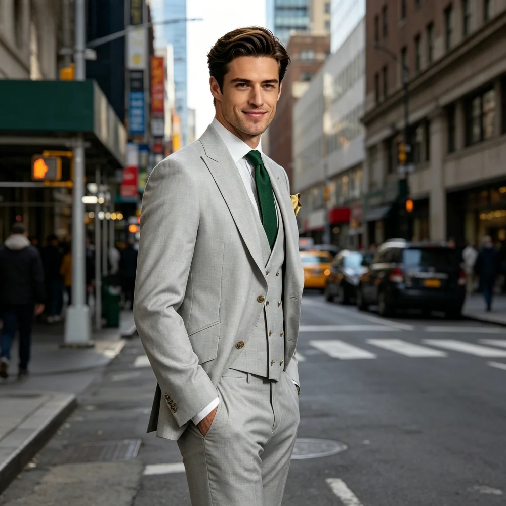 Classic Wedding Tuxedos 3 Pieces Business Suits Slim Fit Groomsmen Suit Male Formal Men Clothing for Party(Jacket+Vest+Pants)
Classic Wedding Tuxedos 3 Pieces Business Suits Slim Fit Groomsmen Suit Male Formal Men Clothing for Party(Jacket+Vest+Pants)