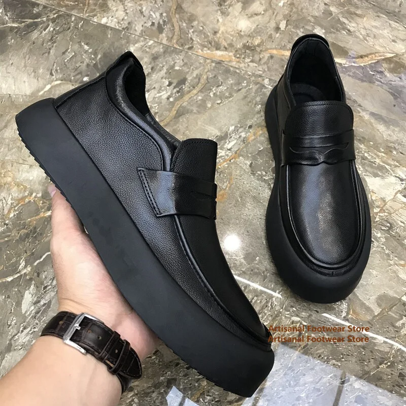 Black Leather Slip On Loafers Men's Shoes Soft Leather Soft Sole Thick-Soled Business Casual Leather Shoes Trendy Men's Shoes
Black Leather Slip On Loafers Men's Shoes Soft Leather Soft Sole Thick-Soled Business Casual Leather Shoes Trendy Men's Shoes