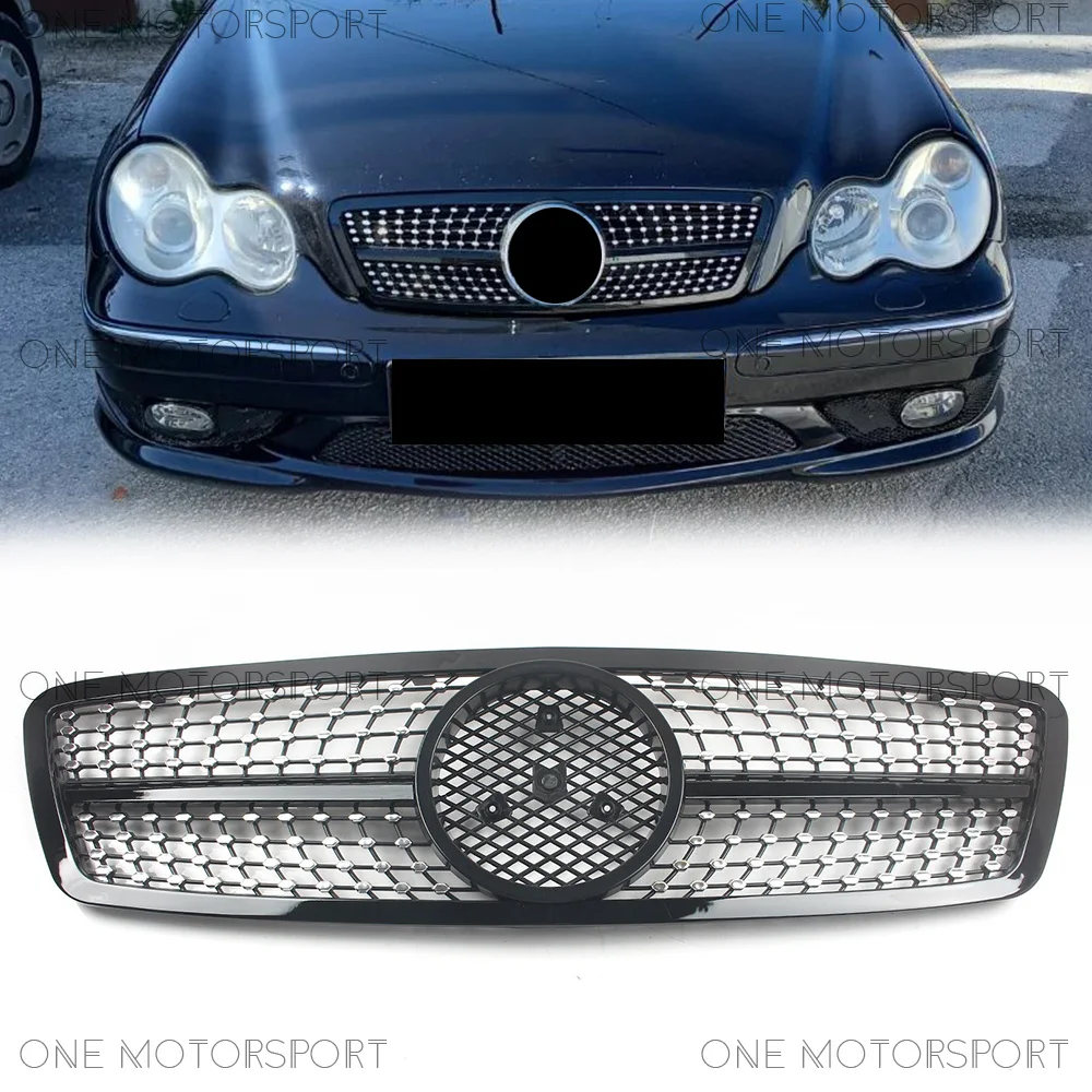 For Mercedes Benz C-Class W203/S203 2001-07 C200 C2280 C320 C350 C32 Front Bumper Racing Grille Glossy Black Front Bumper Grille
For Mercedes Benz C-Class W203/S203 2001-07 C200 C2280 C320 C350 C32 Front Bumper Racing Grille Glossy Black Front Bumper Grille