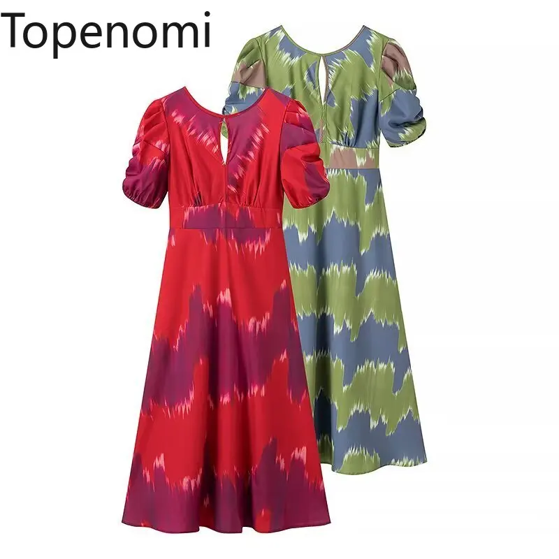 Topenomi Women Dress Summer Round Neck Printed Lace Up High Waist A-line Beach Long Dresses Vacation Style Fashion Backless Robe
Topenomi Women Dress Summer Round Neck Printed Lace Up High Waist A-line Beach Long Dresses Vacation Style Fashion Backless Robe