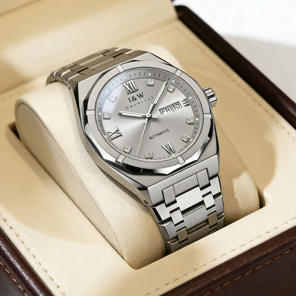 Мужские механические часы Carnival Brand High End IW Series класса люкс с импортным механизмом, сапфировым стеклом, отображением дня недели и даты, водонепроницаемость 50 м
Мужские механические часы Carnival Brand High End IW Series класса люкс с импортным механизмом, сапфировым стеклом, отображением дня недели и даты, водонепроницаемость 50 м