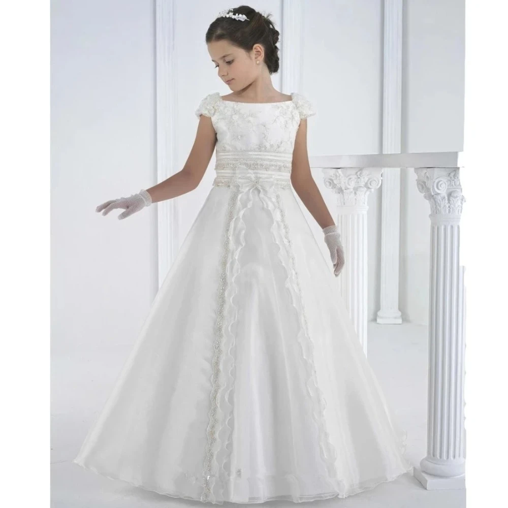 Customized White Flower Girl Dresses Wedding Lace Applique First Communion A-line Style Vestidos Pageant Evening Party Ball Gown
Customized White Flower Girl Dresses Wedding Lace Applique First Communion A-line Style Vestidos Pageant Evening Party Ball Gown