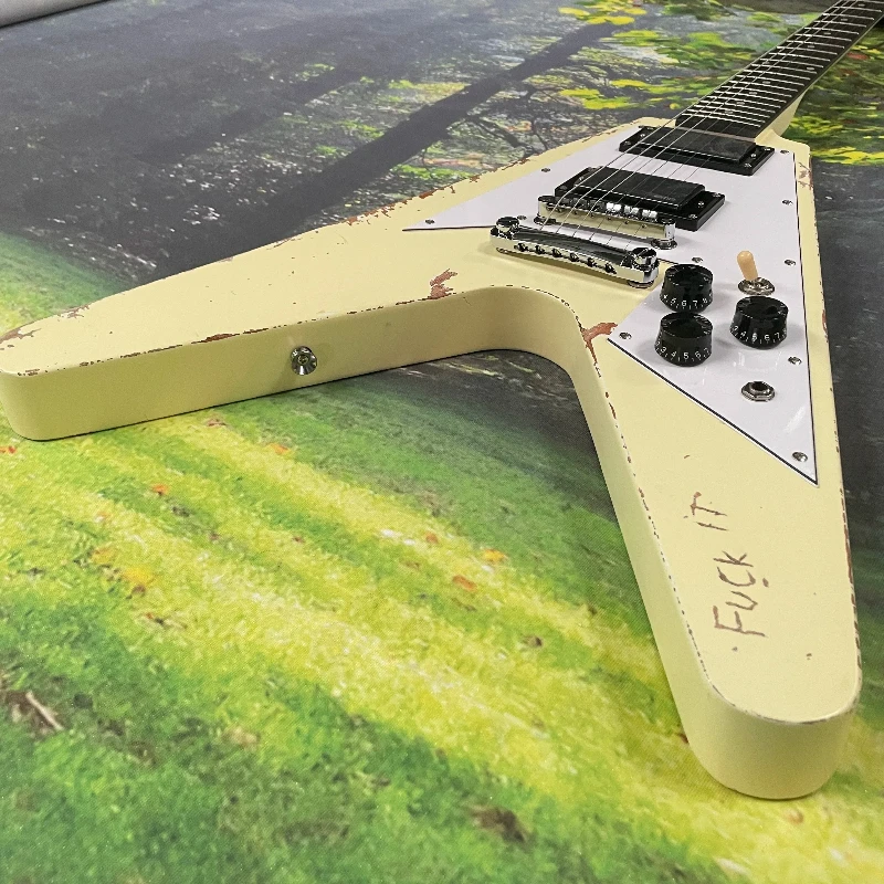 Gift Christmas Hot Sale Flying V Electric Guitars Handcrafted Version Rosewood Fretboard High Quality Guitarra
Gift Christmas Hot Sale Flying V Electric Guitars Handcrafted Version Rosewood Fretboard High Quality Guitarra