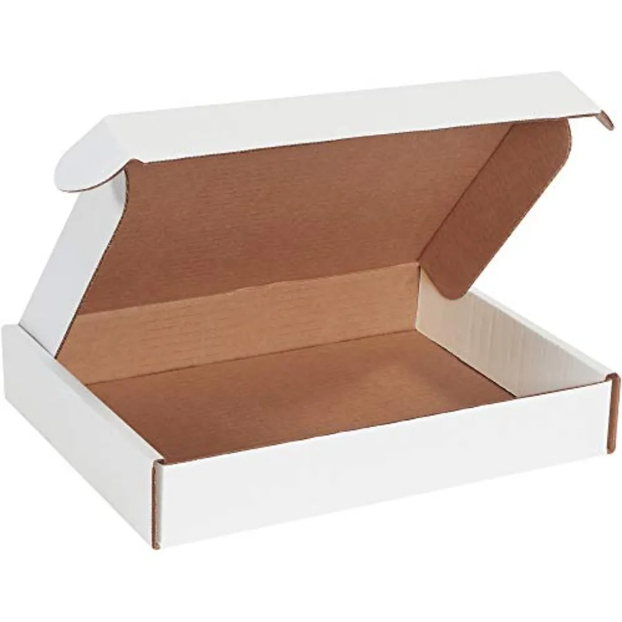 White Corrugated Cardboard Deluxe Literature Mailer Box 12 1/8" L x 9 1/4" W x 2" H Pack of 50 Crush-Proof for Shipping and Mai
White Corrugated Cardboard Deluxe Literature Mailer Box 12 1/8" L x 9 1/4" W x 2" H Pack of 50 Crush-Proof for Shipping and Mai