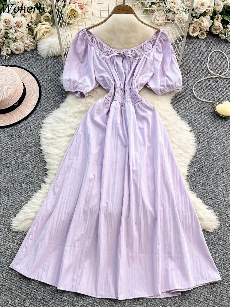 New Maxi Dresses for Women's Square Colar Bandage Temperament Robe Femme 2025 Vestidos De Mujer Elastic Waist Chic Summer Dress
New Maxi Dresses for Women's Square Colar Bandage Temperament Robe Femme 2025 Vestidos De Mujer Elastic Waist Chic Summer Dress
