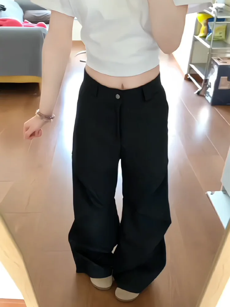 American Retro High Waist Black Scythe Suit Pants Women's Spring Summer Loose Slimming Drapey Straight Leg Wide Leg Long Pants
American Retro High Waist Black Scythe Suit Pants Women's Spring Summer Loose Slimming Drapey Straight Leg Wide Leg Long Pants