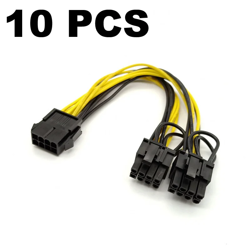 10PCS PCI 8 Pin Female to Dual Male 8 (6+2) Pin PCIE Extension Cable VGA Graphic Video Card GPU Adapter Power Supply Splitter
10PCS PCI 8 Pin Female to Dual Male 8 (6+2) Pin PCIE Extension Cable VGA Graphic Video Card GPU Adapter Power Supply Splitter