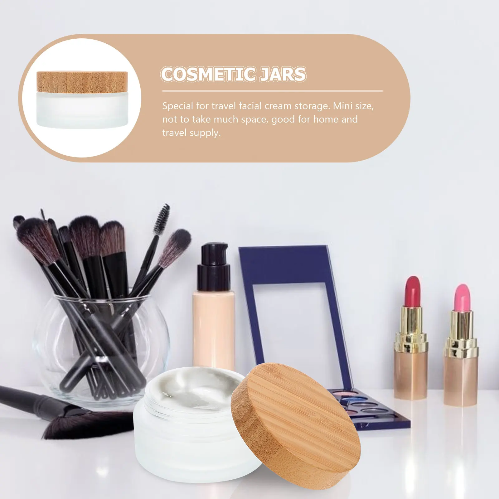 2 шт. баночки для крема для лица с бамбуковыми крышками, многоразовые емкости для хранения косметики, компактные контейнеры с УФ-защитой для крема для лица
2 шт. баночки для крема для лица с бамбуковыми крышками, многоразовые емкости для хранения косметики, компактные контейнеры с УФ-защитой для крема для лица