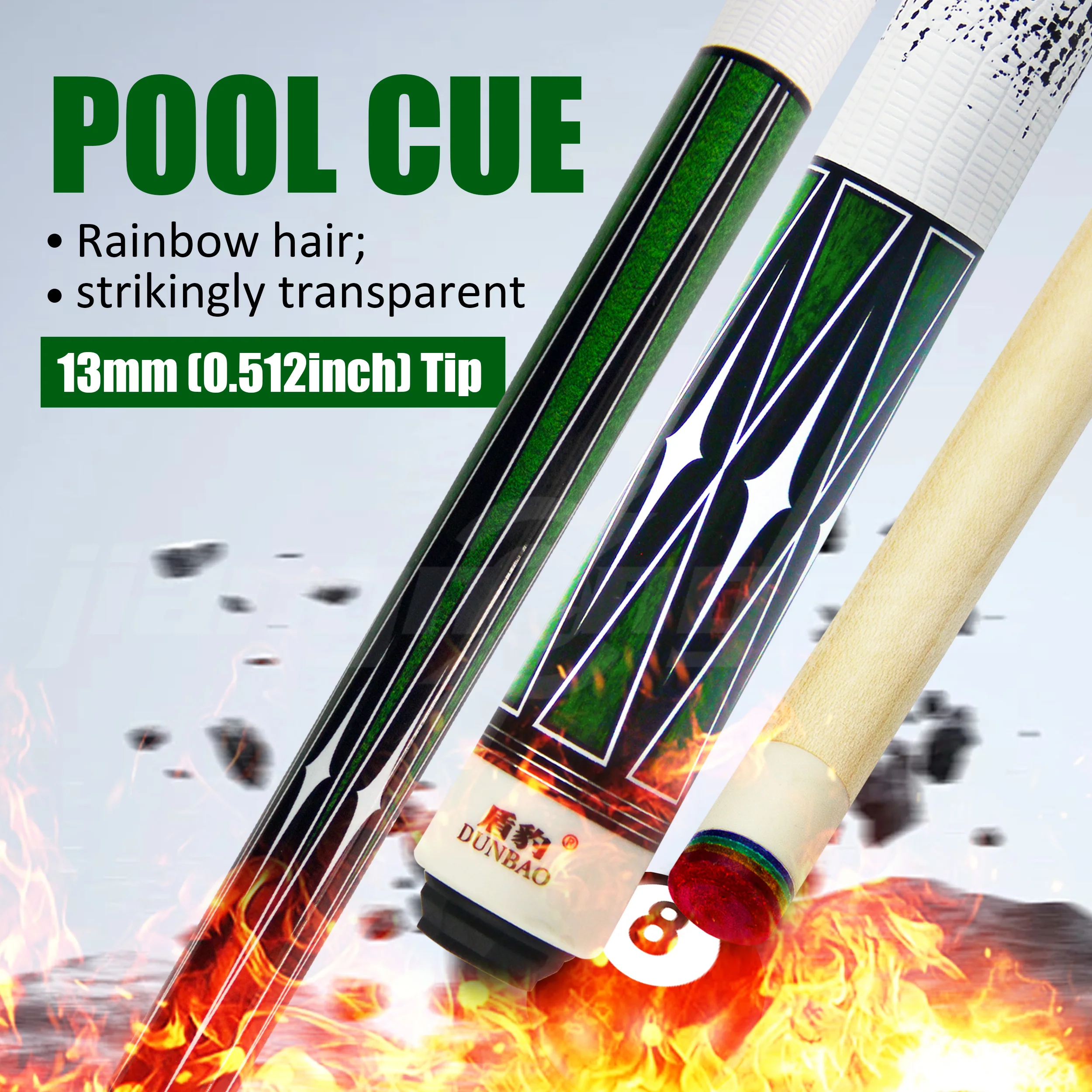 Pro 57.48in Maple Pool Cue | 13mm Transparent Rainbow Tip & Snake Grip | 3-Teeth Split Joint for Snooker/3 Cushion Billiards
Pro 57.48in Maple Pool Cue | 13mm Transparent Rainbow Tip & Snake Grip | 3-Teeth Split Joint for Snooker/3 Cushion Billiards