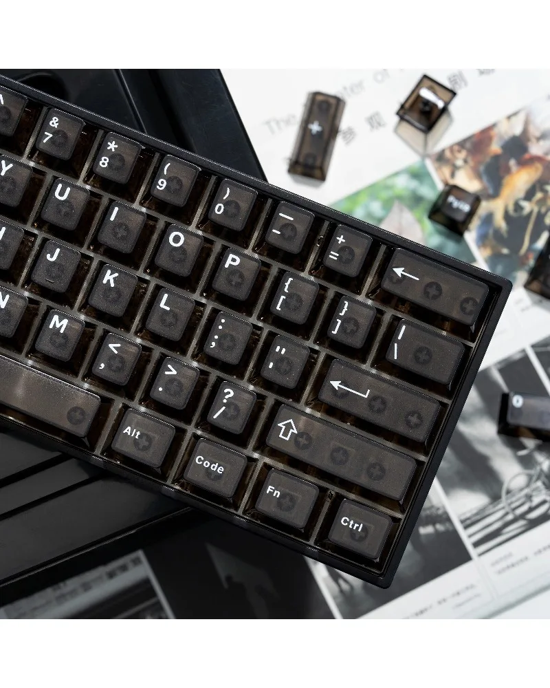 Mechanical keyboard magnetic axis universal keycap black white lettering top surface matte mist transparent light origina height
Mechanical keyboard magnetic axis universal keycap black white lettering top surface matte mist transparent light origina height