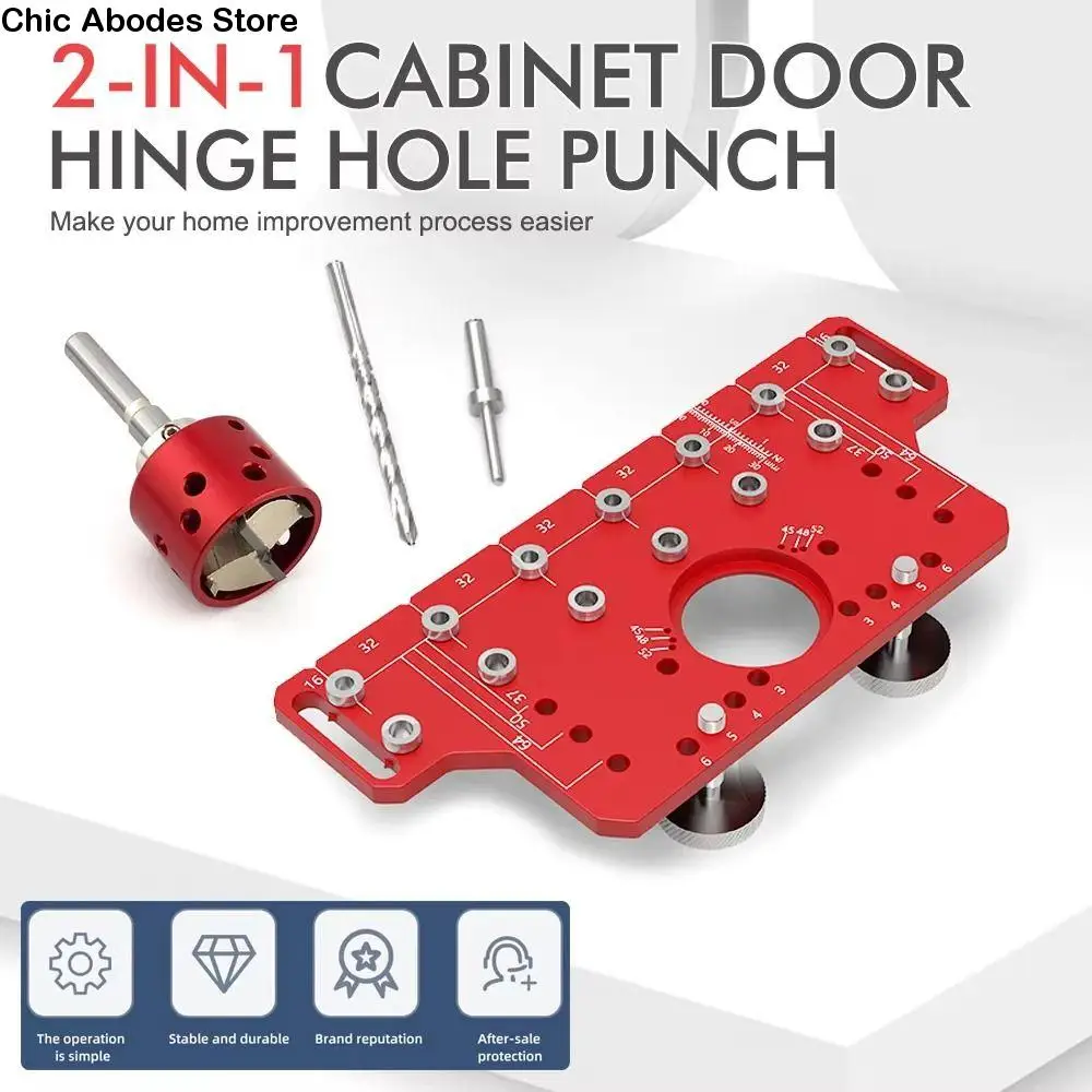 Adjustable Drilling Depth Drilling Guide Template Alignment Angles Precise 2-in-1 Door Handle Drilling Guide Aluminum Alloy
Adjustable Drilling Depth Drilling Guide Template Alignment Angles Precise 2-in-1 Door Handle Drilling Guide Aluminum Alloy