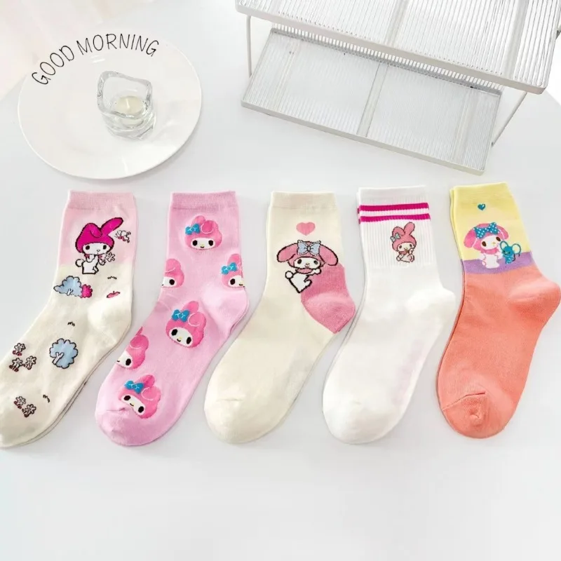 5pcs Sweet My Melody Anime Kawaii Sanrio Ins Cartoon Socks Female Cute Cartoon Cotton Midtube Stockings Lovely Gifts for Girls
5pcs Sweet My Melody Anime Kawaii Sanrio Ins Cartoon Socks Female Cute Cartoon Cotton Midtube Stockings Lovely Gifts for Girls