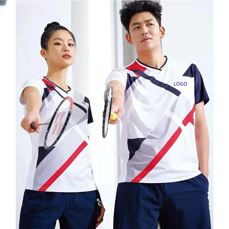 Customized men's and women's badminton T-shirt Breathable quick drying light V-neck tennis shirt accept customized service
Customized men's and women's badminton T-shirt Breathable quick drying light V-neck tennis shirt accept customized service