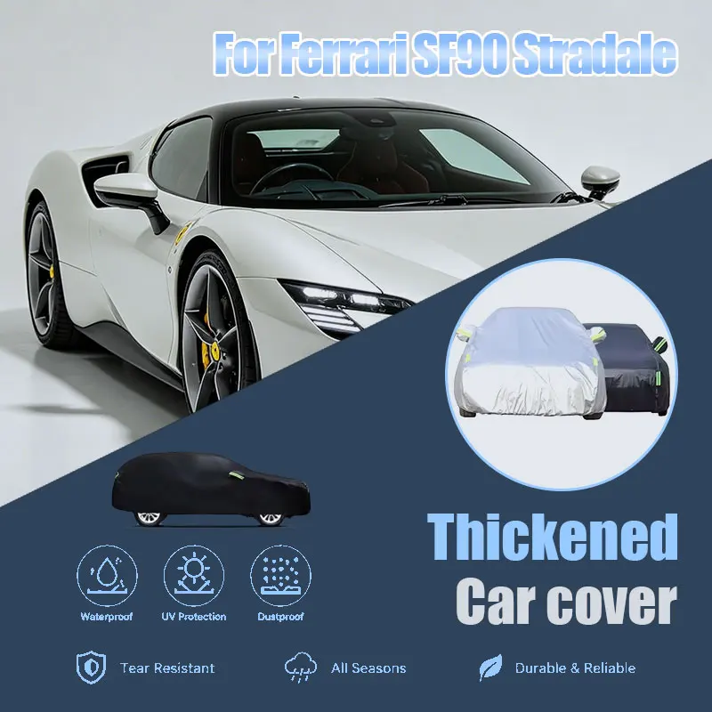 For Ferrari SF90 Stradale Full Car Cover Reflective Strips Waterproof Snowproof Dustproof UV Protection Outdoor Auto Parts
For Ferrari SF90 Stradale Full Car Cover Reflective Strips Waterproof Snowproof Dustproof UV Protection Outdoor Auto Parts