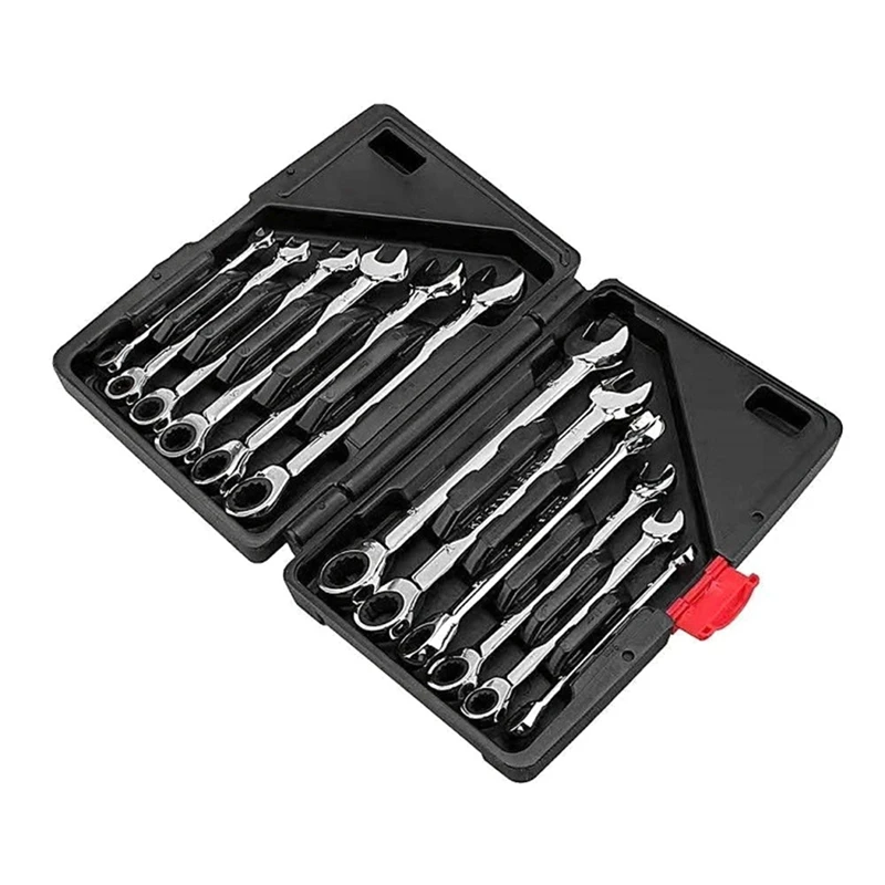 12PCS Dual-Purpose Ratchet Wrench Fixed Wrench Hand Tool Set 72 Teeth 12-Piece Ratchet Wrench Combination Kit
12PCS Dual-Purpose Ratchet Wrench Fixed Wrench Hand Tool Set 72 Teeth 12-Piece Ratchet Wrench Combination Kit